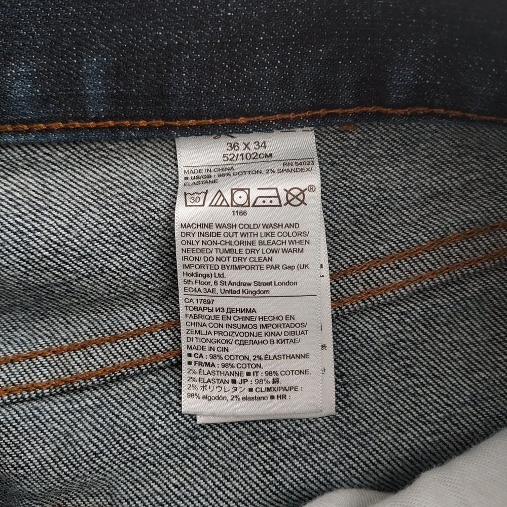 Banana Republic Men Straight Leg Jeans Size 36W/34L - Picture 6 of 7